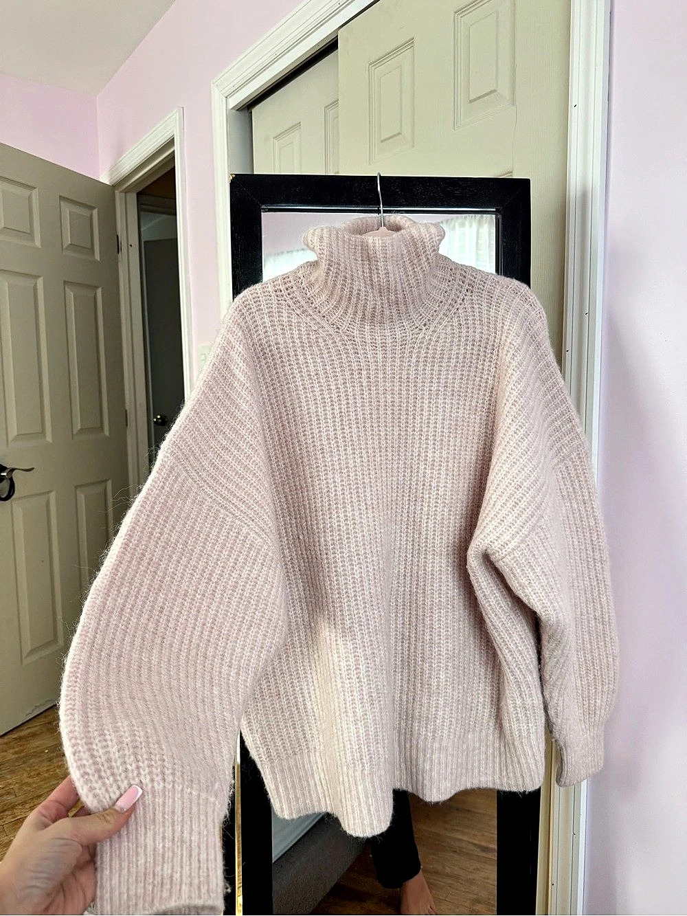 lululemon Pink wool and alpaca Turtleneck Sweater Size Large